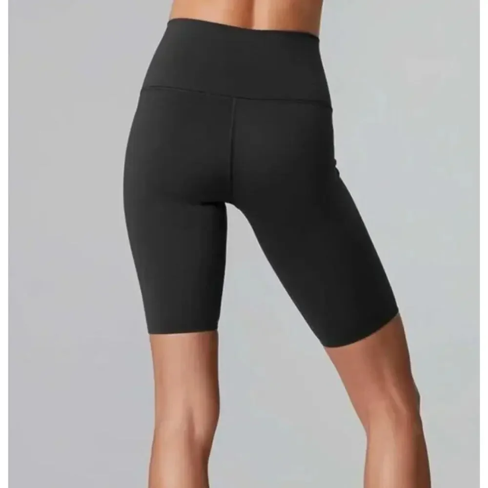 TAVI NOIR Solid Black Biker Shorts Size Medium - Picture 7 of 7